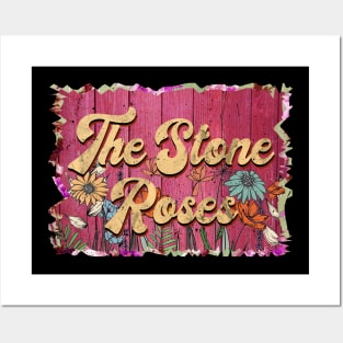 Classic Stone Personalized Flowers Proud Name Posters and Art